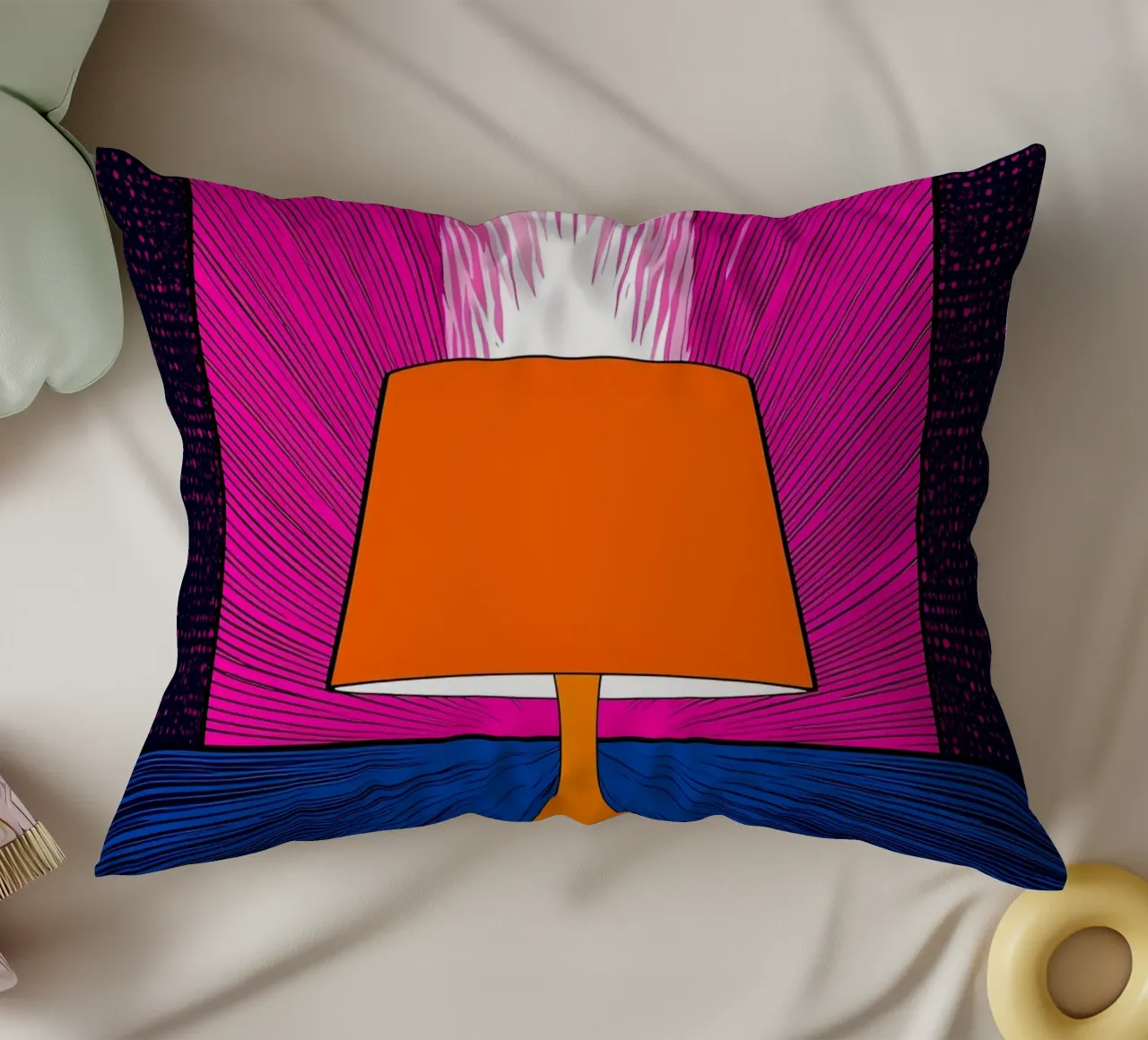 Lampada luminosa - Pop Art cuscino da ColorCrash Gallery