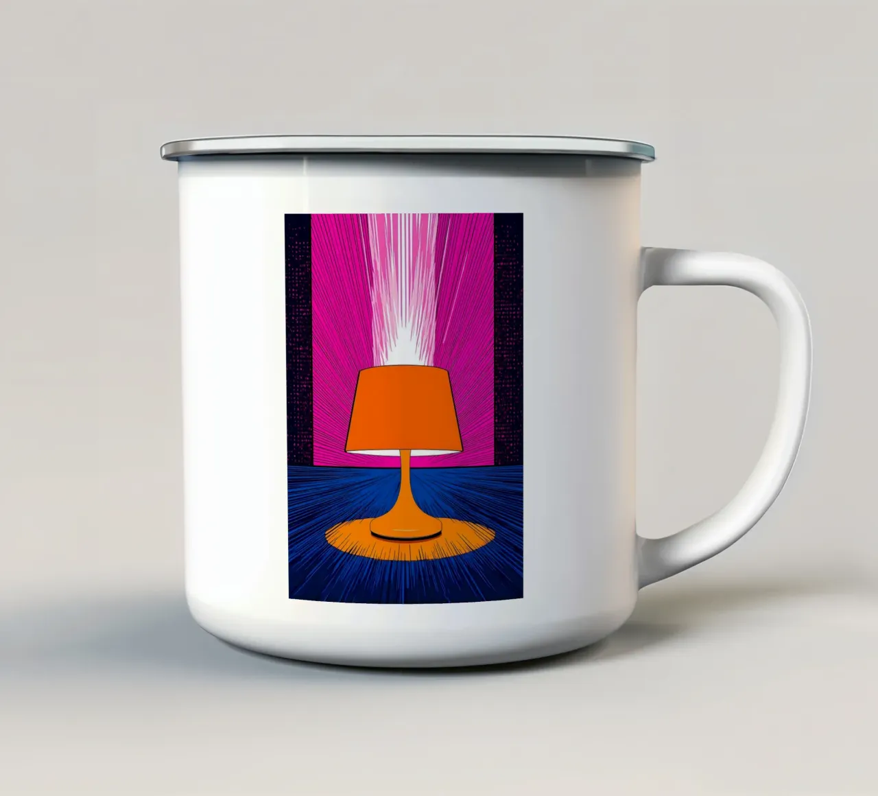 Lampada luminosa - Pop Art tazza in smalto da ColorCrash Gallery