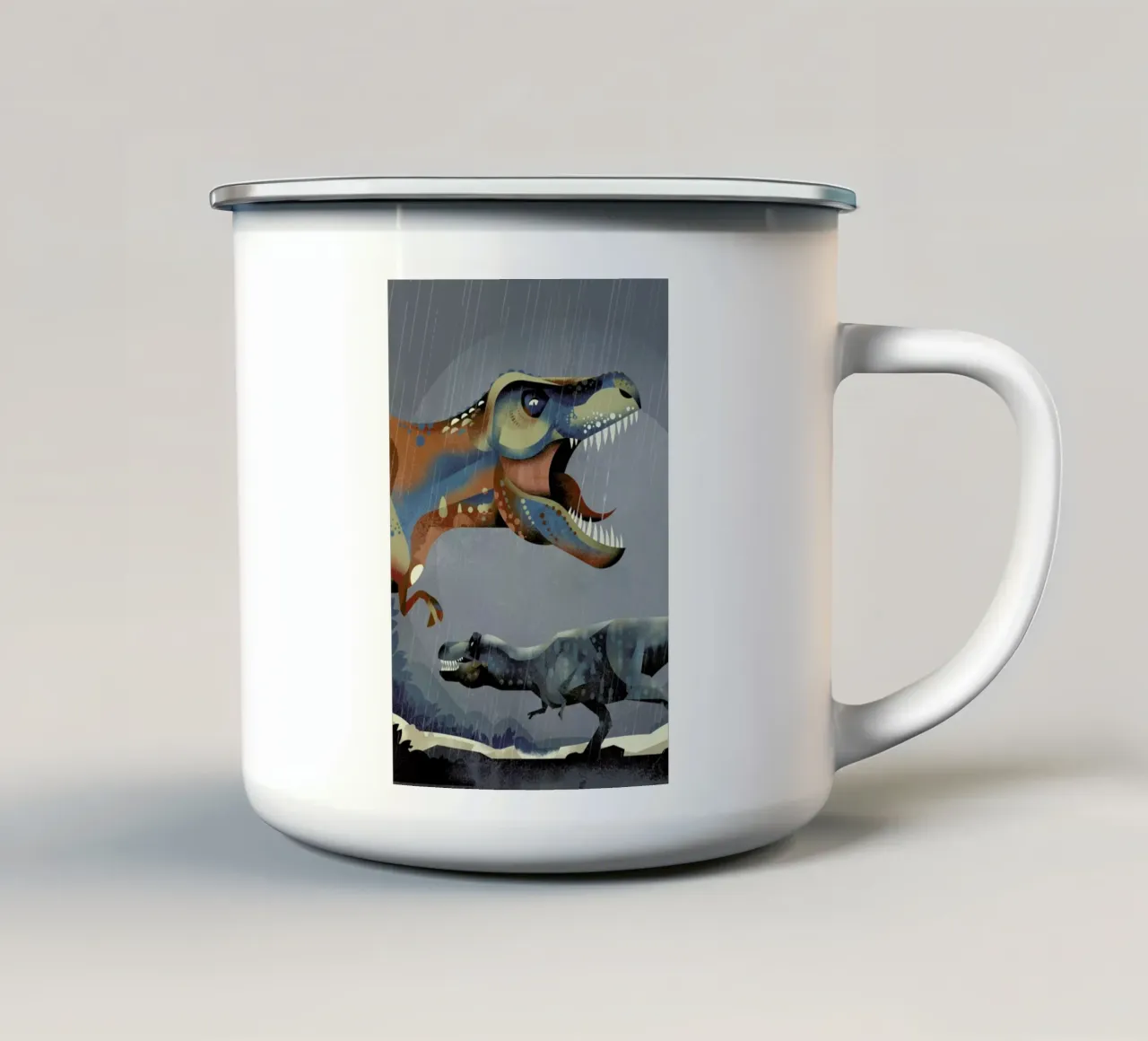 Tyrannosaurus Rex tazza in smalto da Dieter Braun