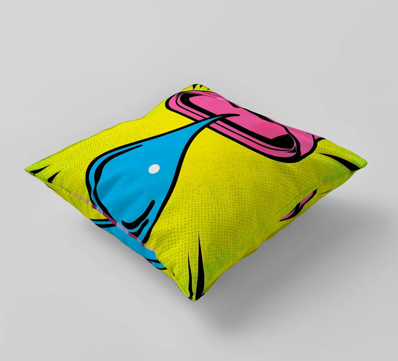 Anello a goccia - Pop Art cuscino da ColorCrash Gallery
