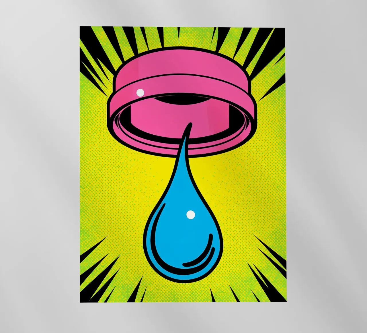 Anello a goccia - Pop Art pellicola backlit da ColorCrash Gallery