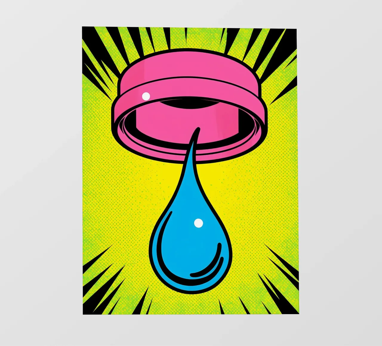 Anello a goccia - Pop Art pellicola backlit da ColorCrash Gallery