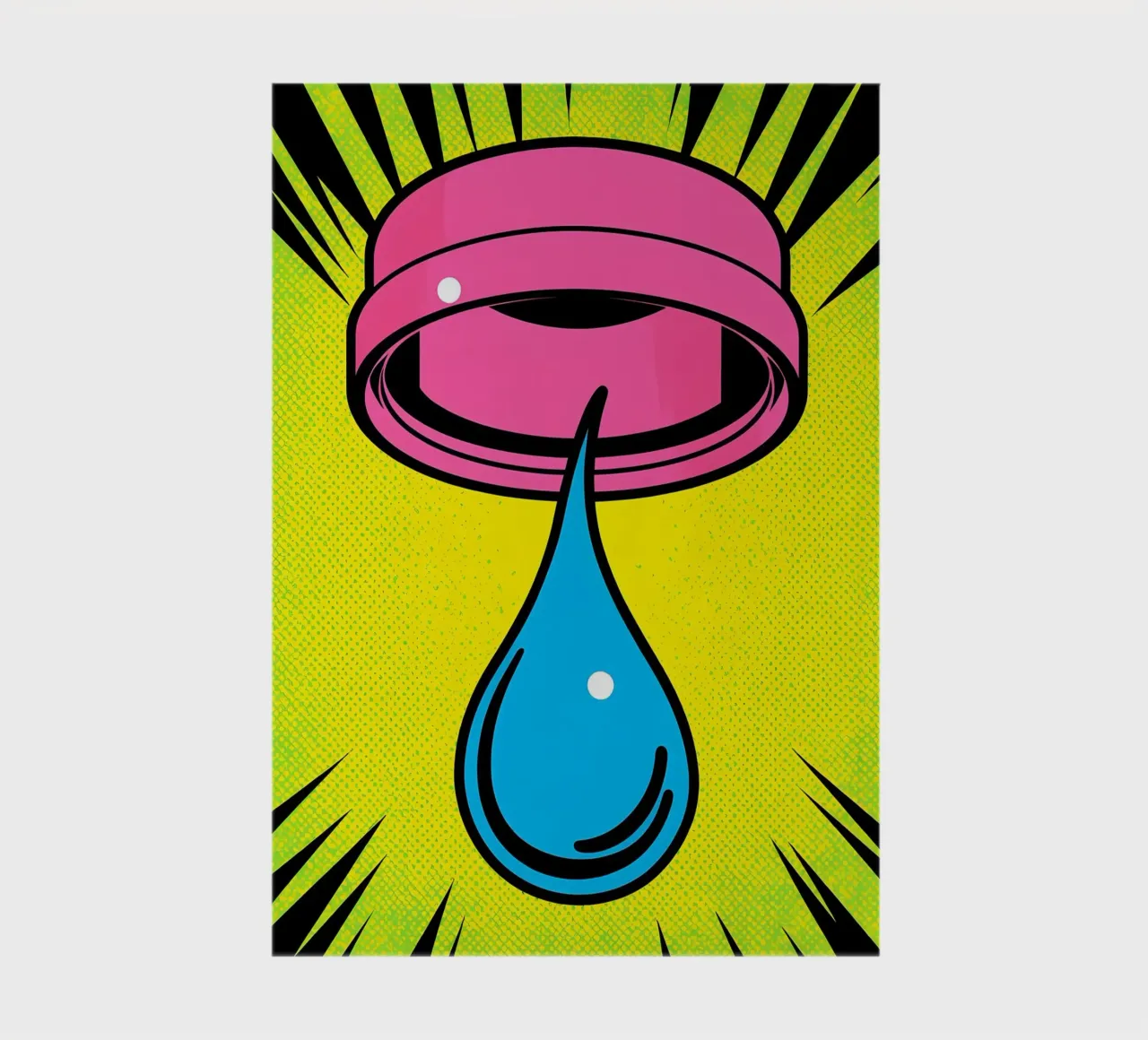 Droplet Ring - Pop Art notebook by ColorCrash Gallery