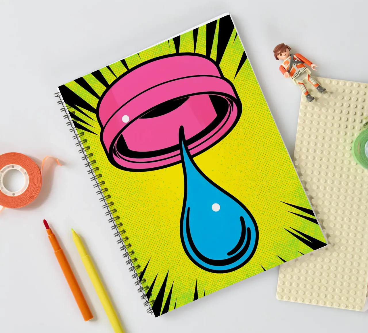 Tröpfchen Ring - Pop Art Ringbuch von ColorCrash Gallery