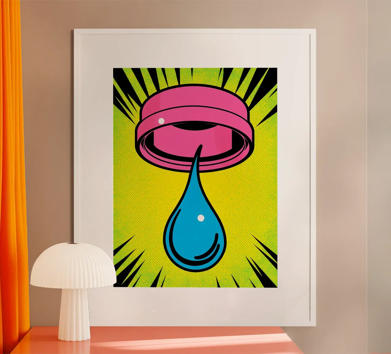 Droplet Ring - Pop Art poster by ColorCrash Gallery