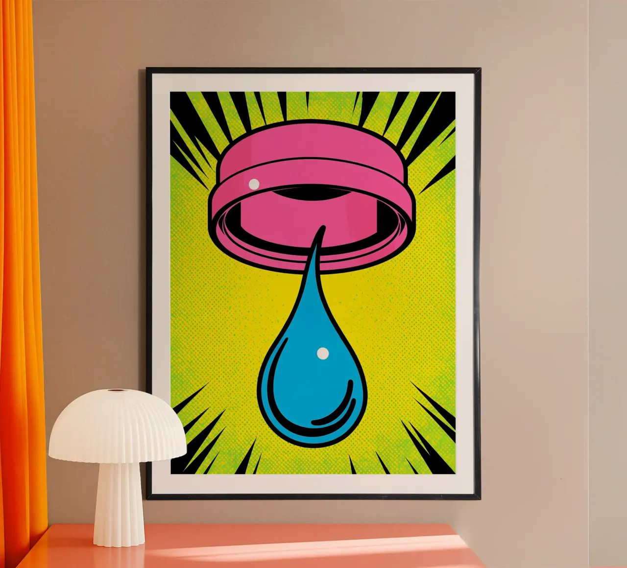 Droplet Ring - Pop Art poster by ColorCrash Gallery