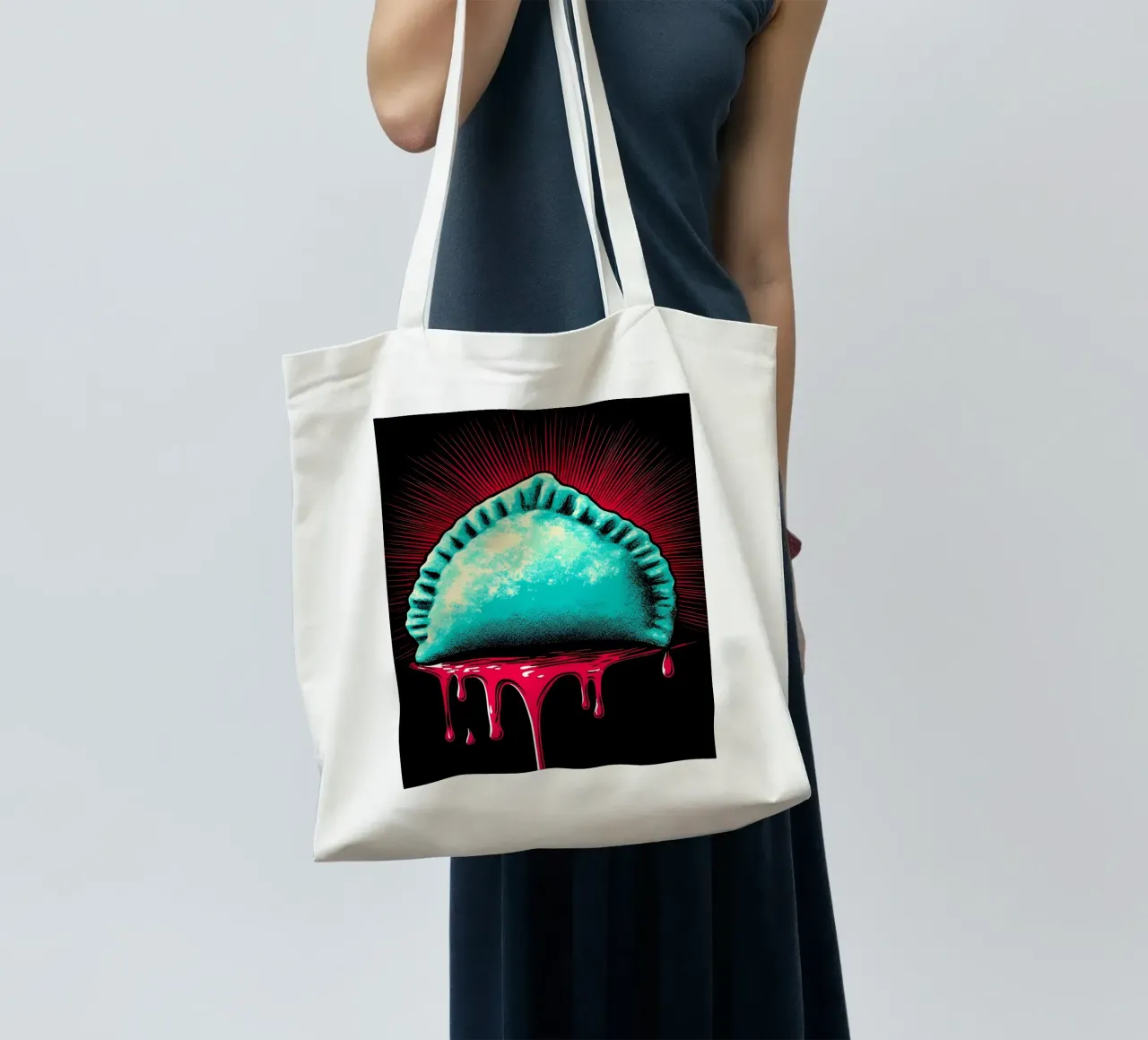 Empanada - Pop Art borsa in juta da ColorCrash Gallery