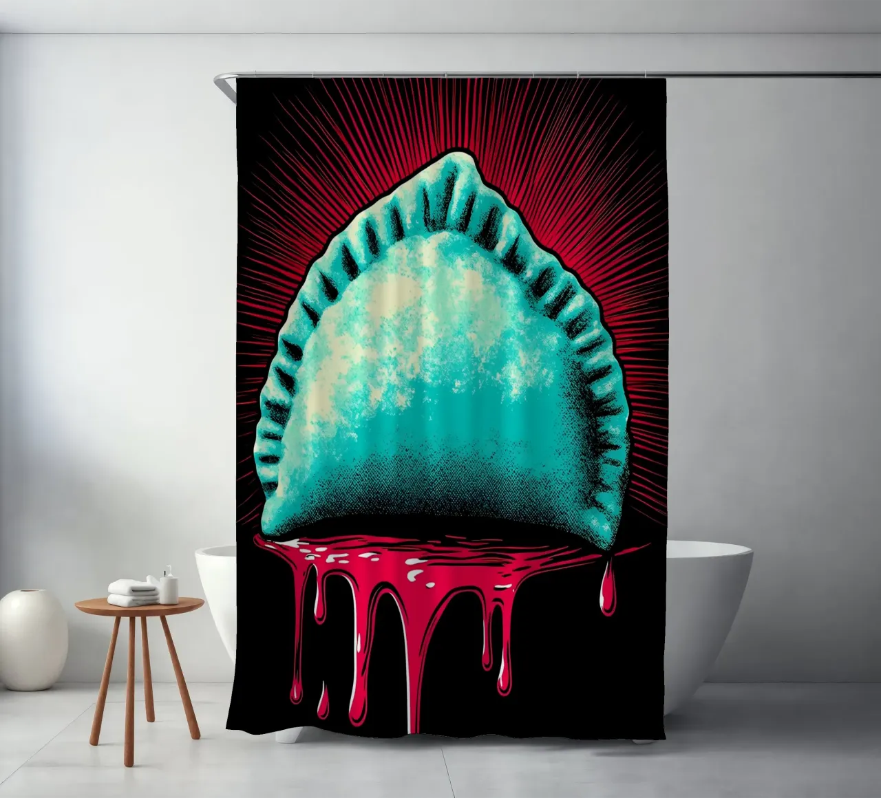 Empanada - Pop Art tenda da doccia da ColorCrash Gallery
