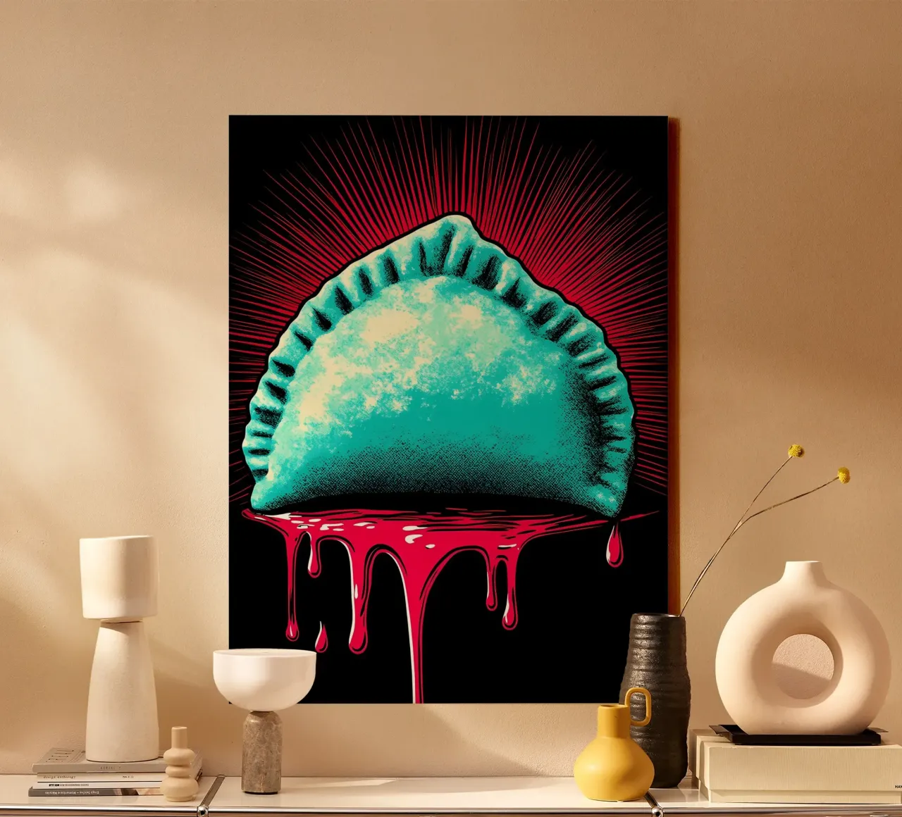 Empanada - Pop Art tela con Cornice a cassetta da ColorCrash Gallery
