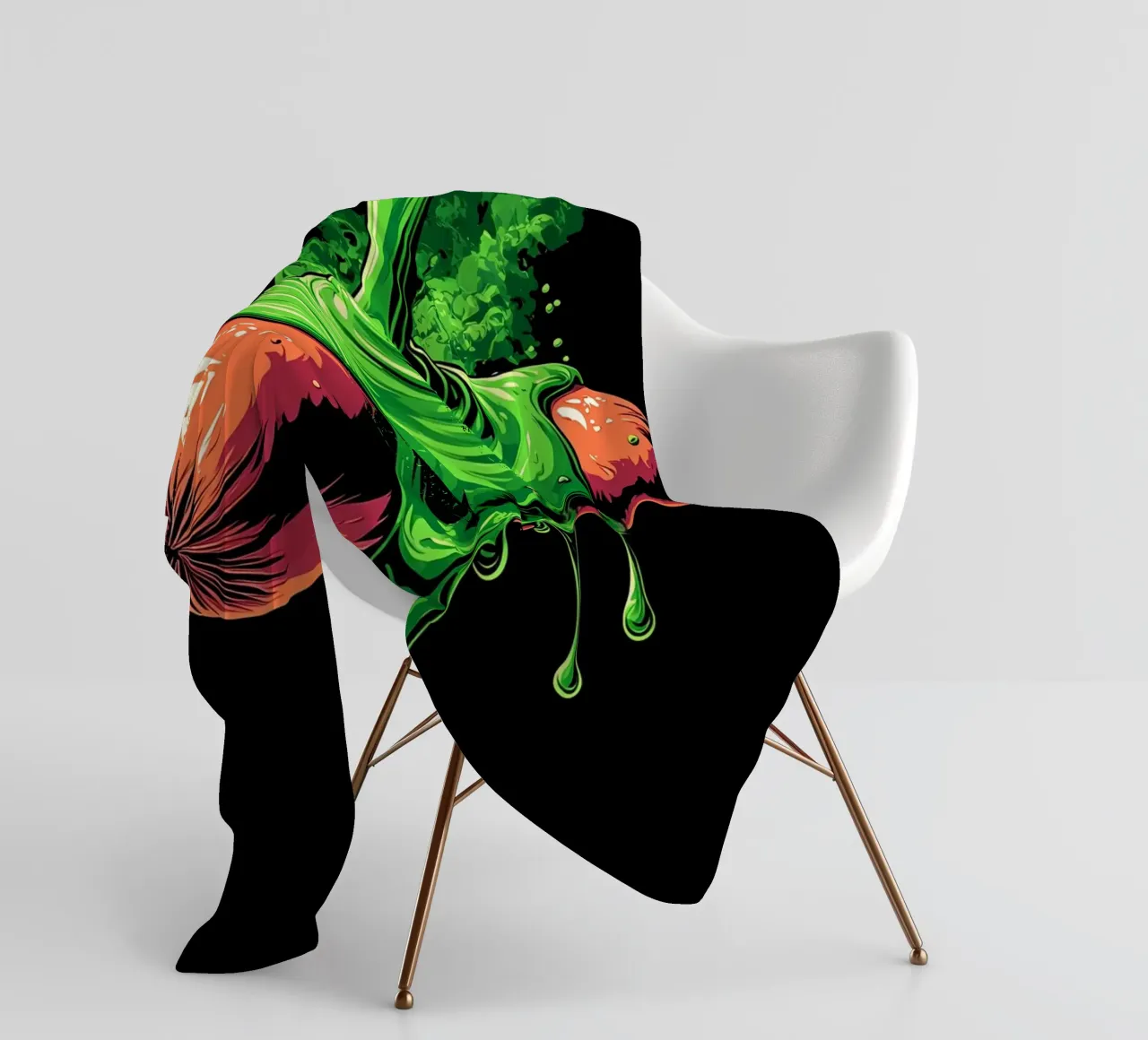 Salsiccia che cola - Pop Art coperta in pile da ColorCrash Gallery