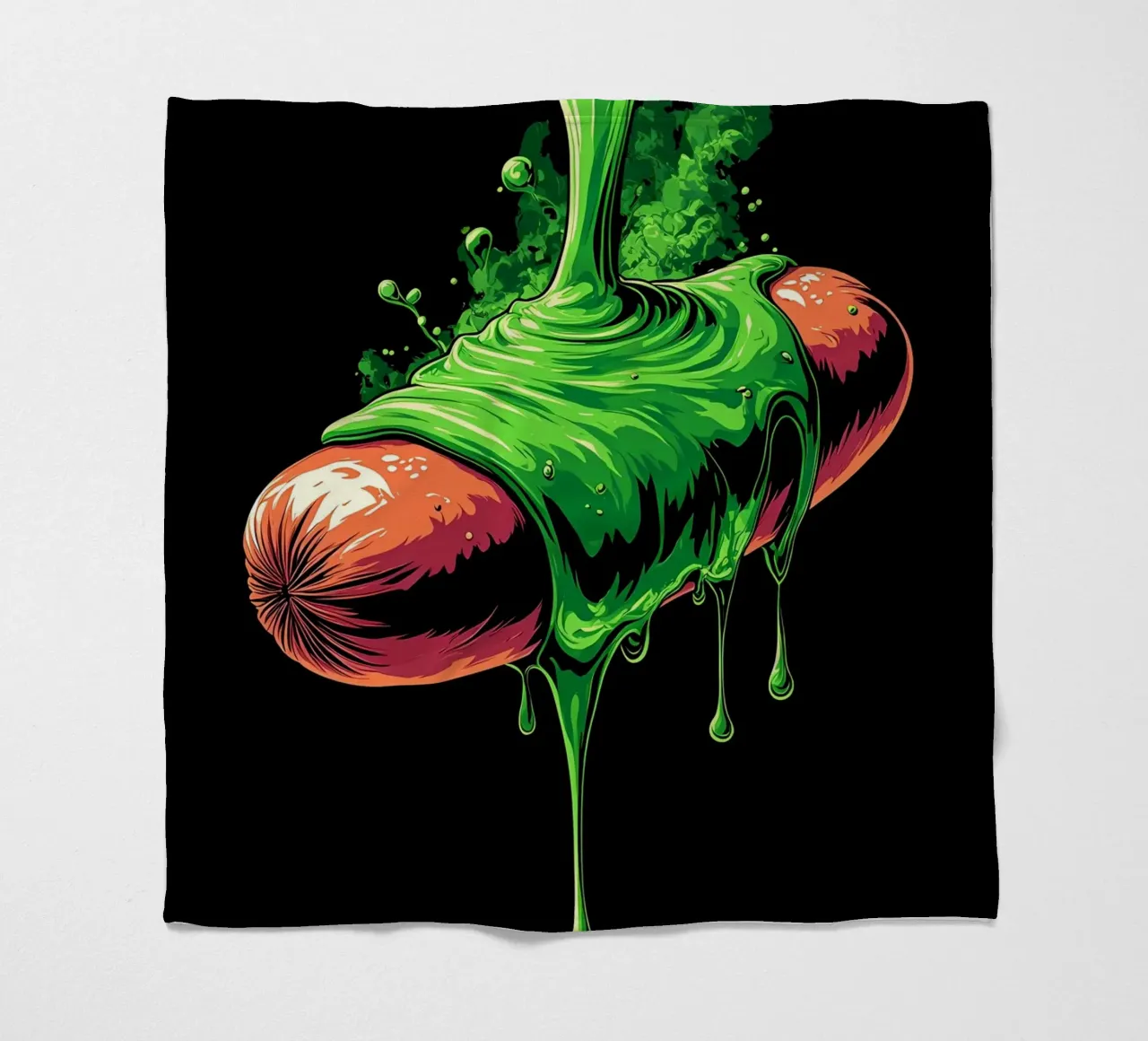 Salsiccia che cola - Pop Art coperta in pile da ColorCrash Gallery
