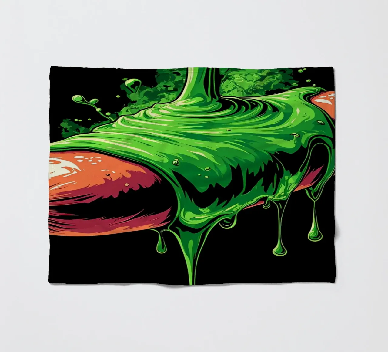 Salsiccia che cola - Pop Art coperta in pile da ColorCrash Gallery