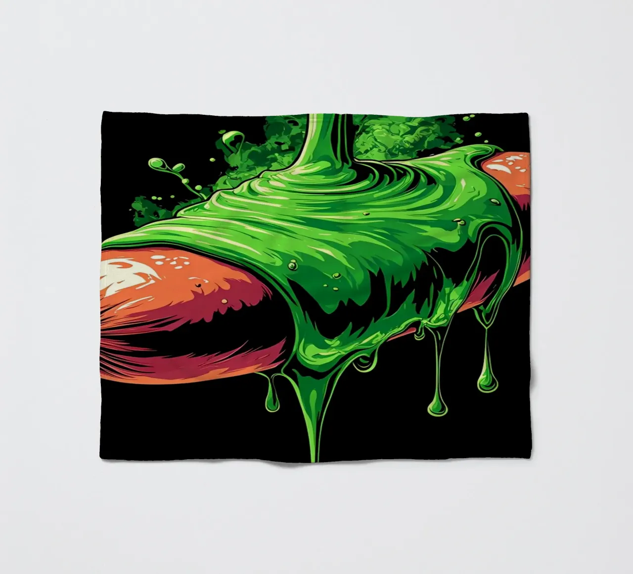 Salsiccia che cola - Pop Art coperta in pile da ColorCrash Gallery