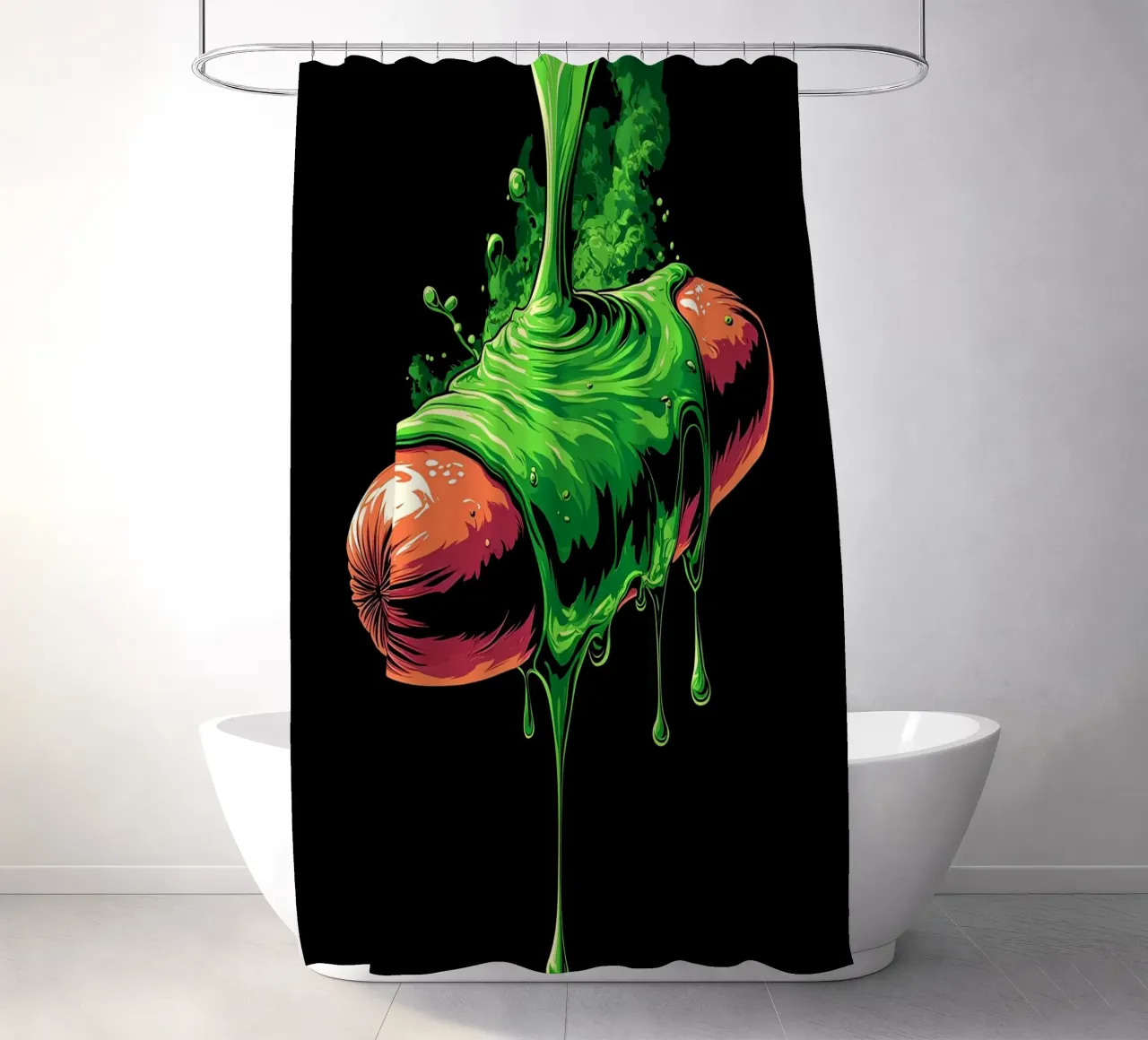 Salsiccia che cola - Pop Art tenda da doccia da ColorCrash Gallery