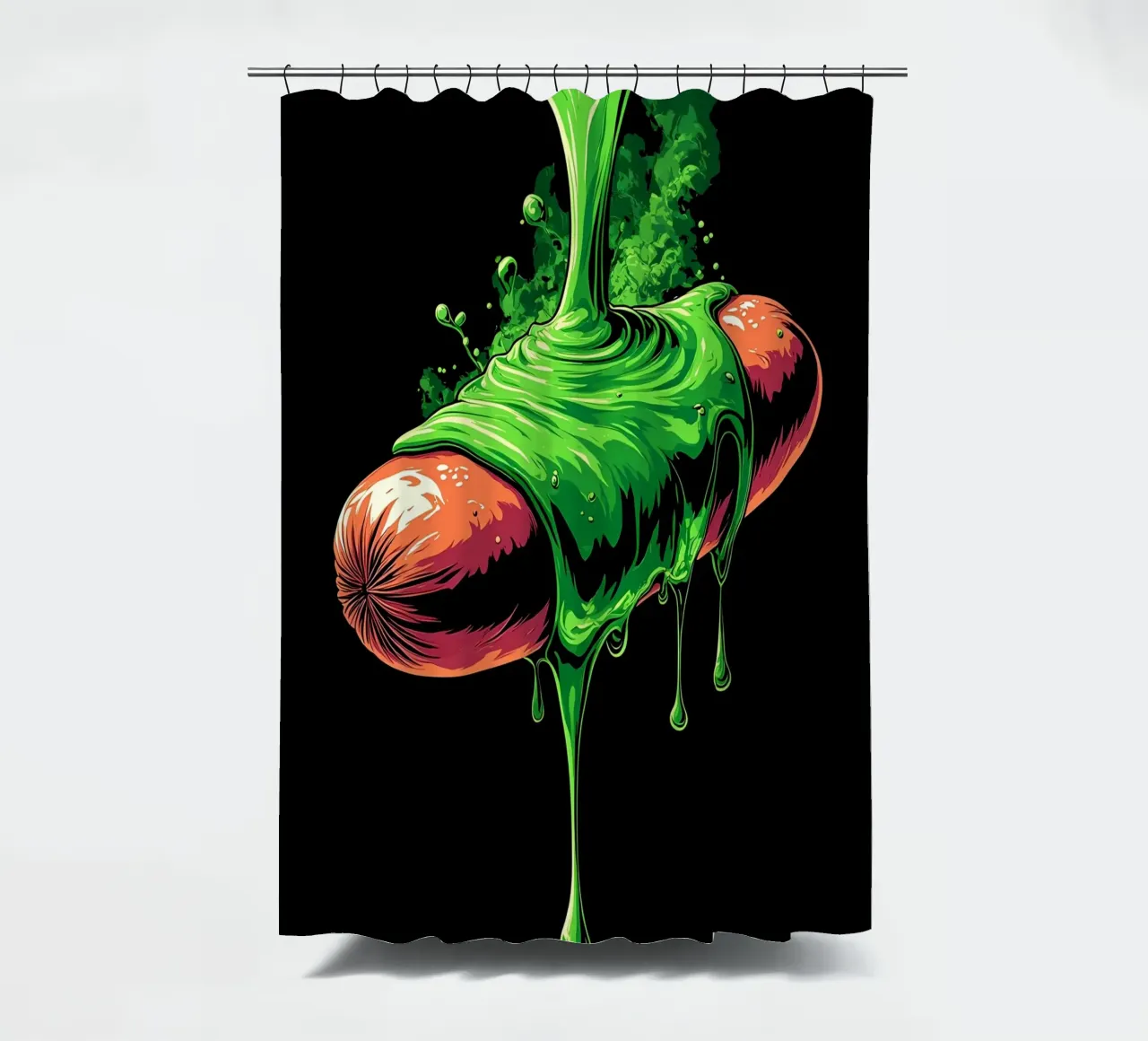 Salsiccia che cola - Pop Art tenda da doccia da ColorCrash Gallery
