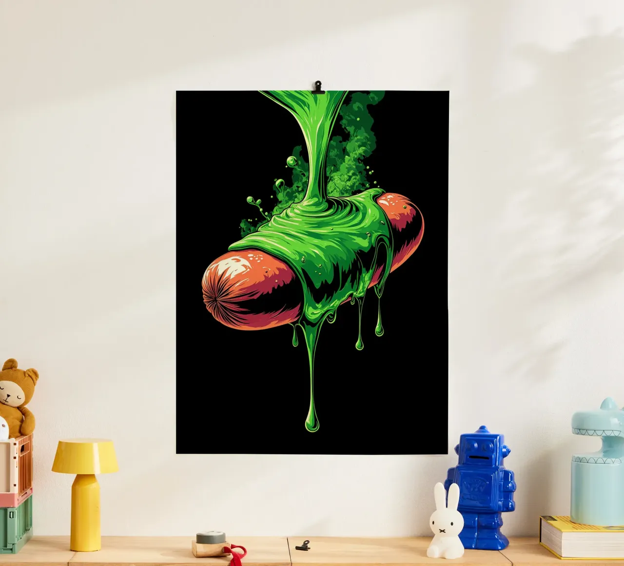 Salsiccia che cola - Pop Art carta hahnemühle da ColorCrash Gallery