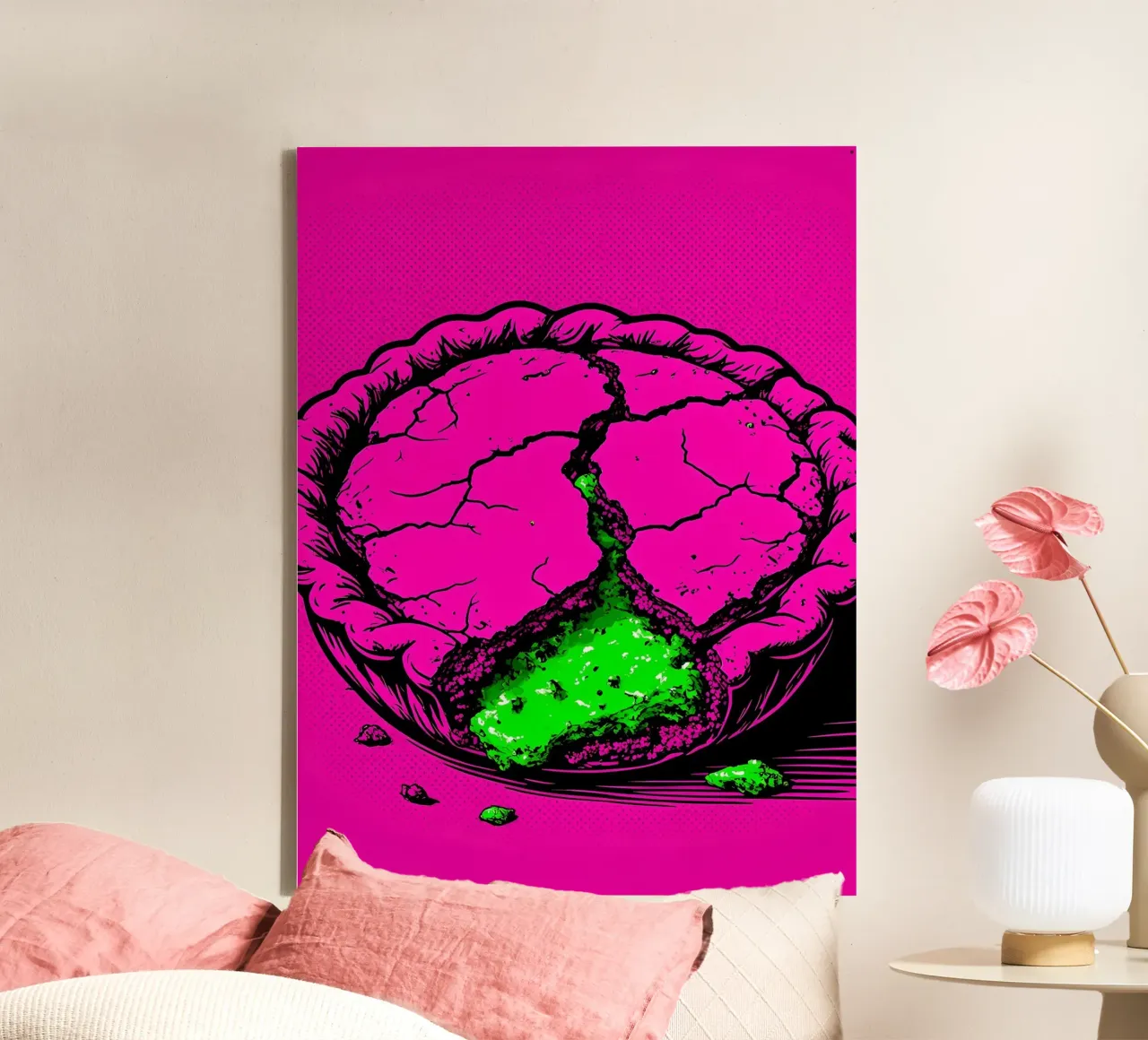 Torta dessert - Pop Art tela con Cornice a cassetta da ColorCrash Gallery