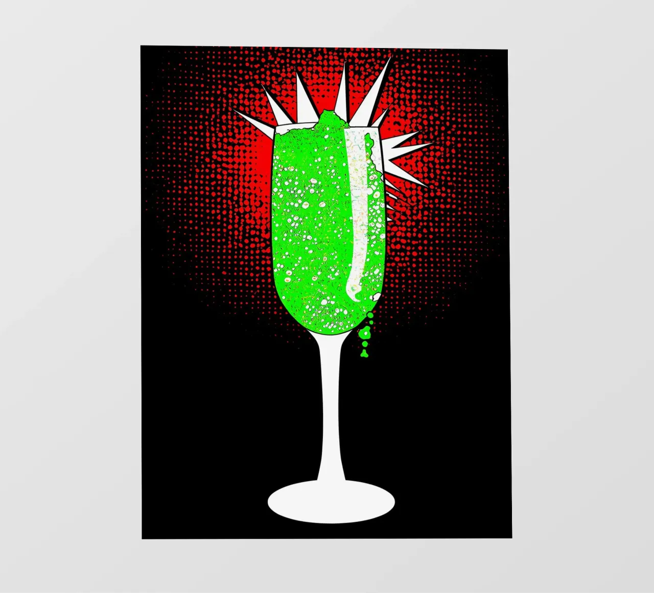 flute per champagne - Pop Art pellicola backlit da ColorCrash Gallery