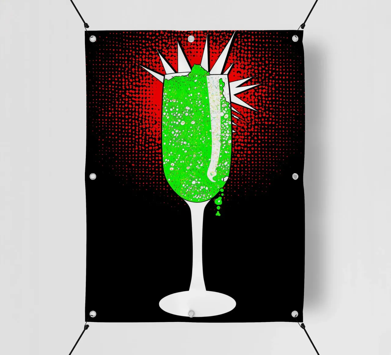 flute per champagne - Pop Art telo in pvc da ColorCrash Gallery
