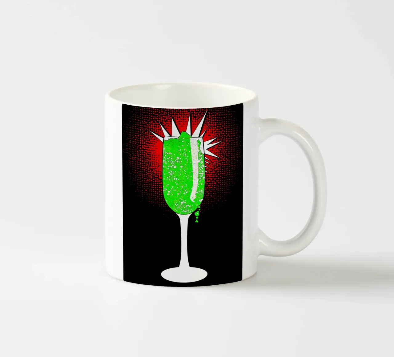 flute per champagne - Pop Art tazza in ceramica da ColorCrash Gallery