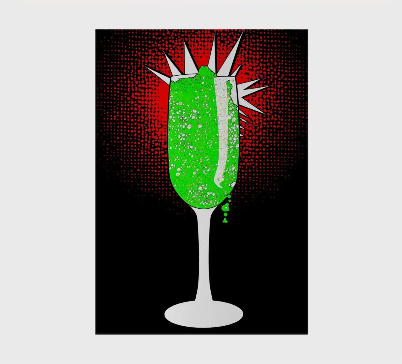 champagne flute - Pop Art notebook by ColorCrash Gallery