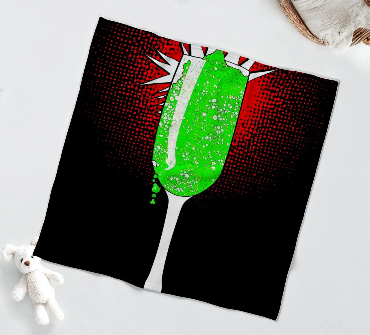 flute per champagne - Pop Art coperta in pile da ColorCrash Gallery