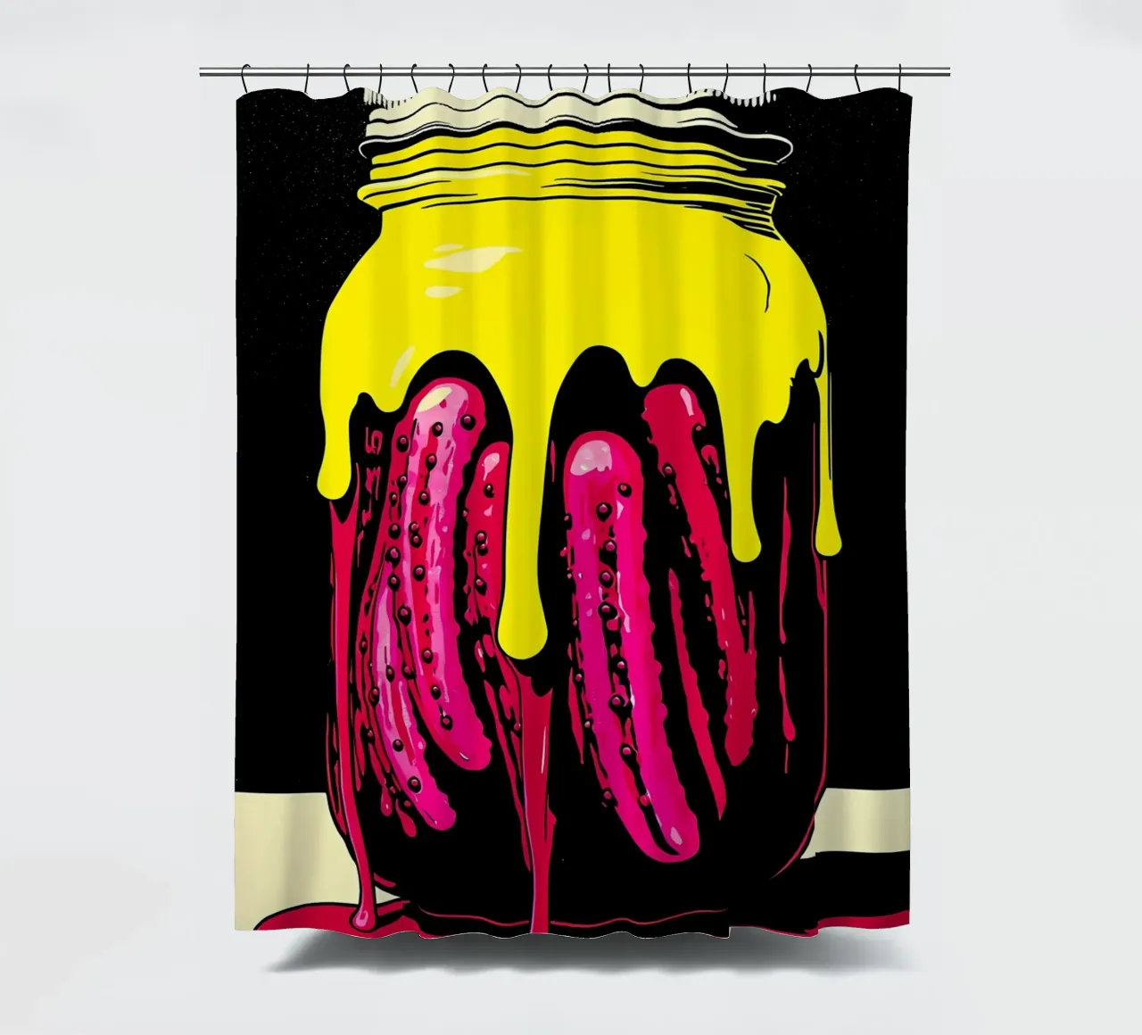 Einmachglas - Pop Art Duschvorhang von ColorCrash Gallery