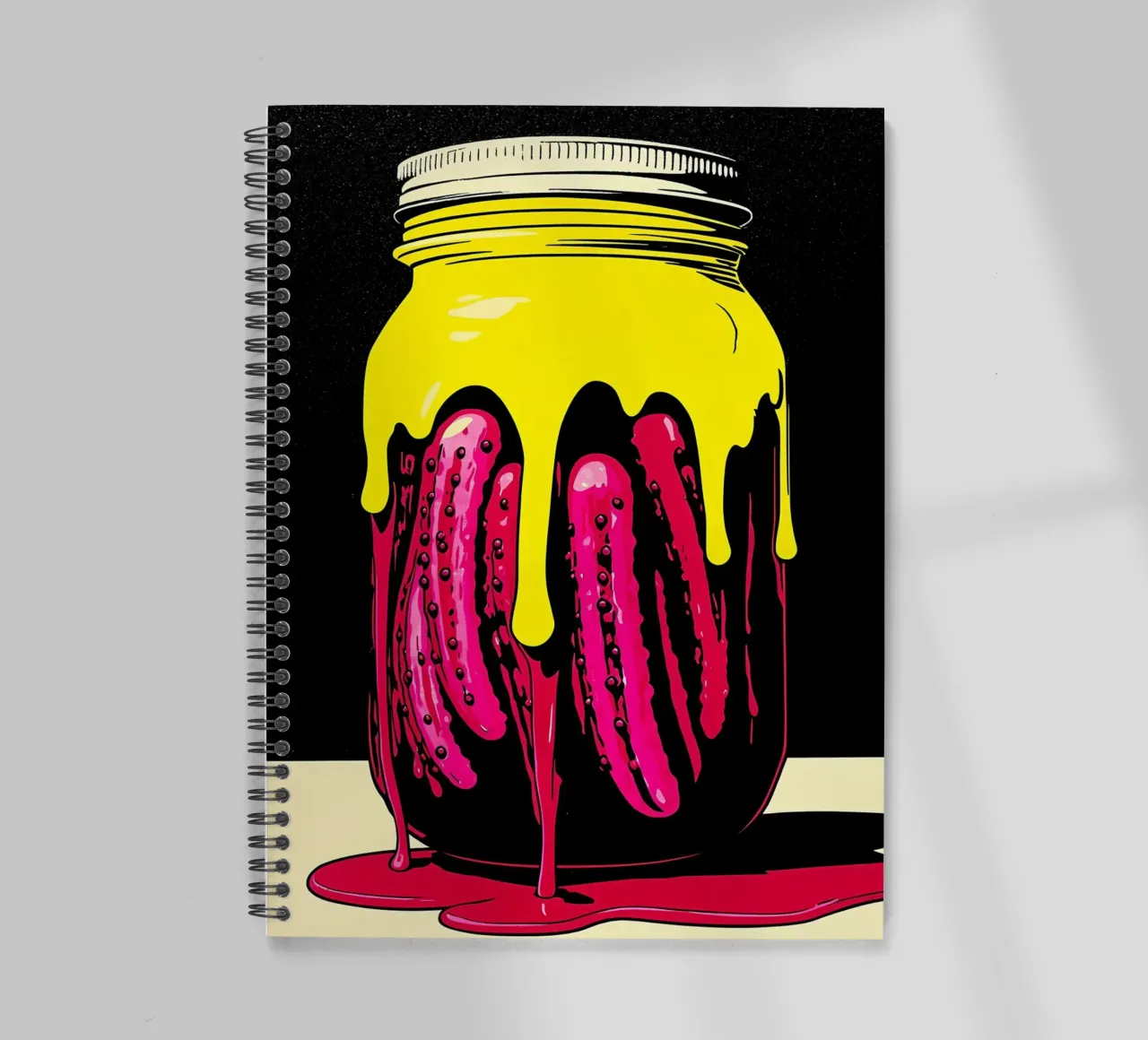 Pickle Jar - Pop Art spiral notebook by ColorCrash Gallery