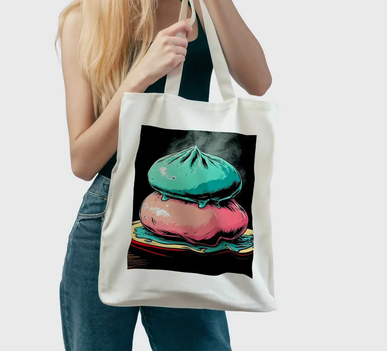 Gnocchi - Pop Art borsa in juta da ColorCrash Gallery