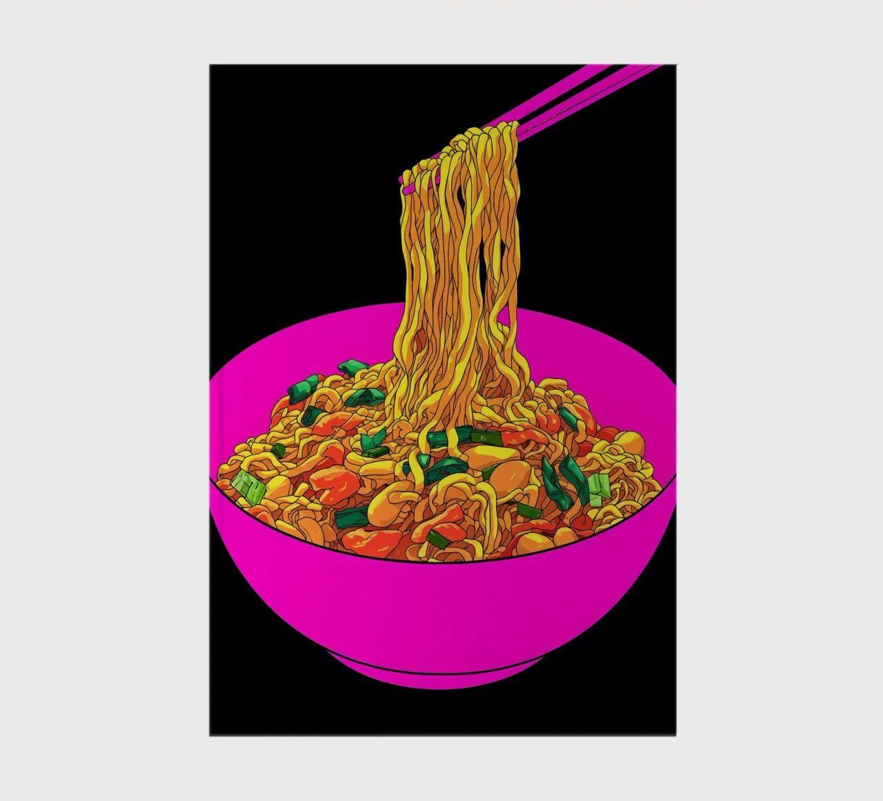 Ramen Bowl - Pop Art notebook by ColorCrash Gallery