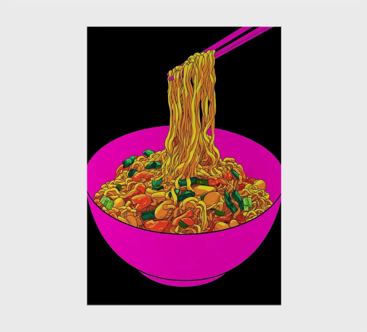 Ramen Bowl - Pop Art notebook by ColorCrash Gallery