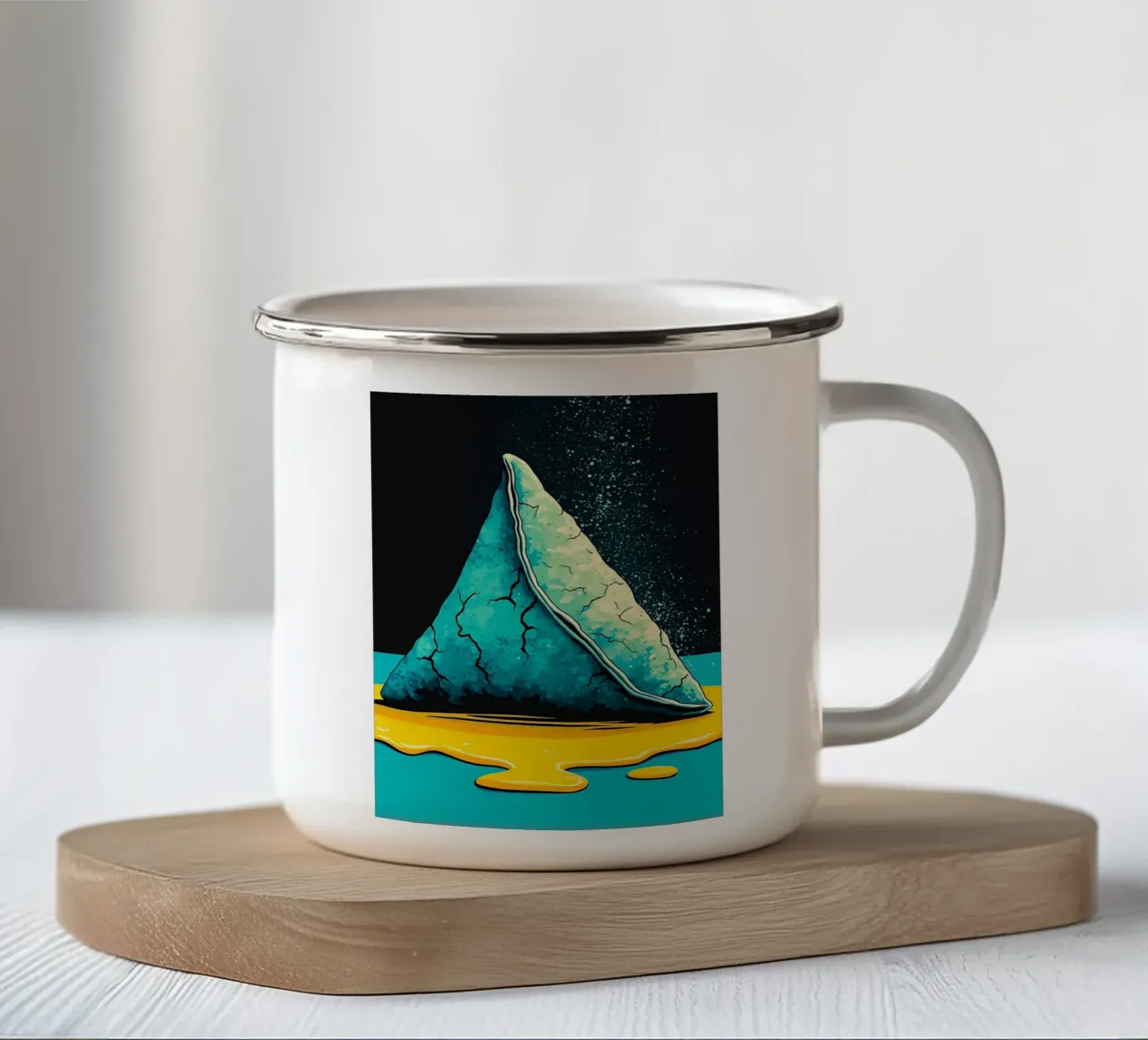 Samosa - Pop Art tazza in smalto da ColorCrash Gallery