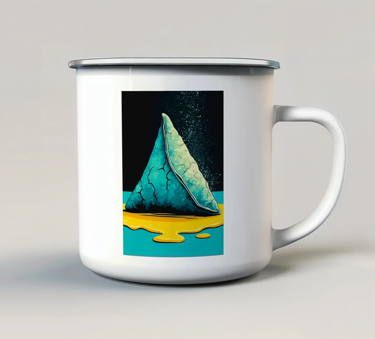 Samosa - Pop Art tazza in smalto da ColorCrash Gallery