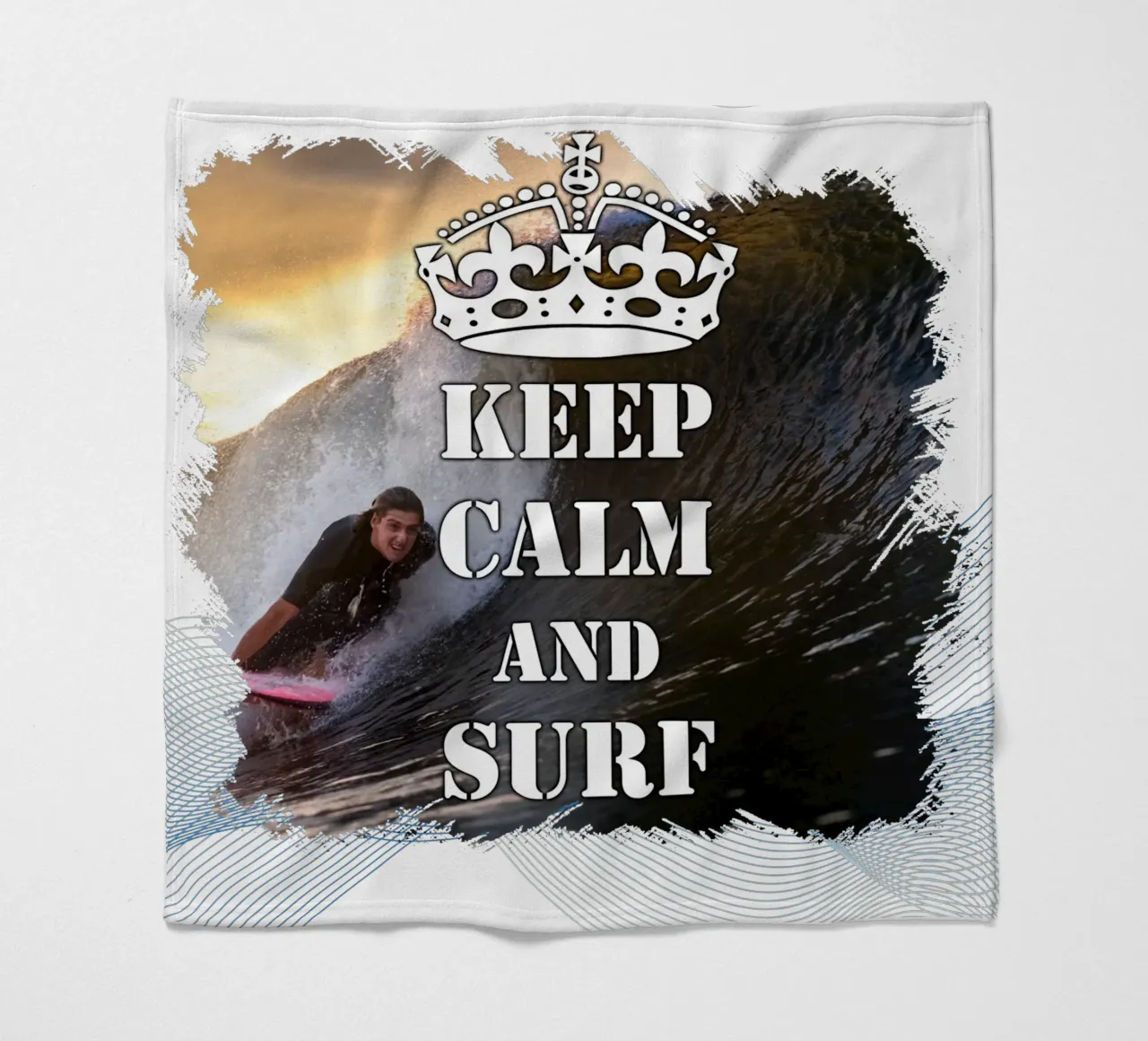 Mantieni la calma e naviga 82b coperta in pile da surfer28
