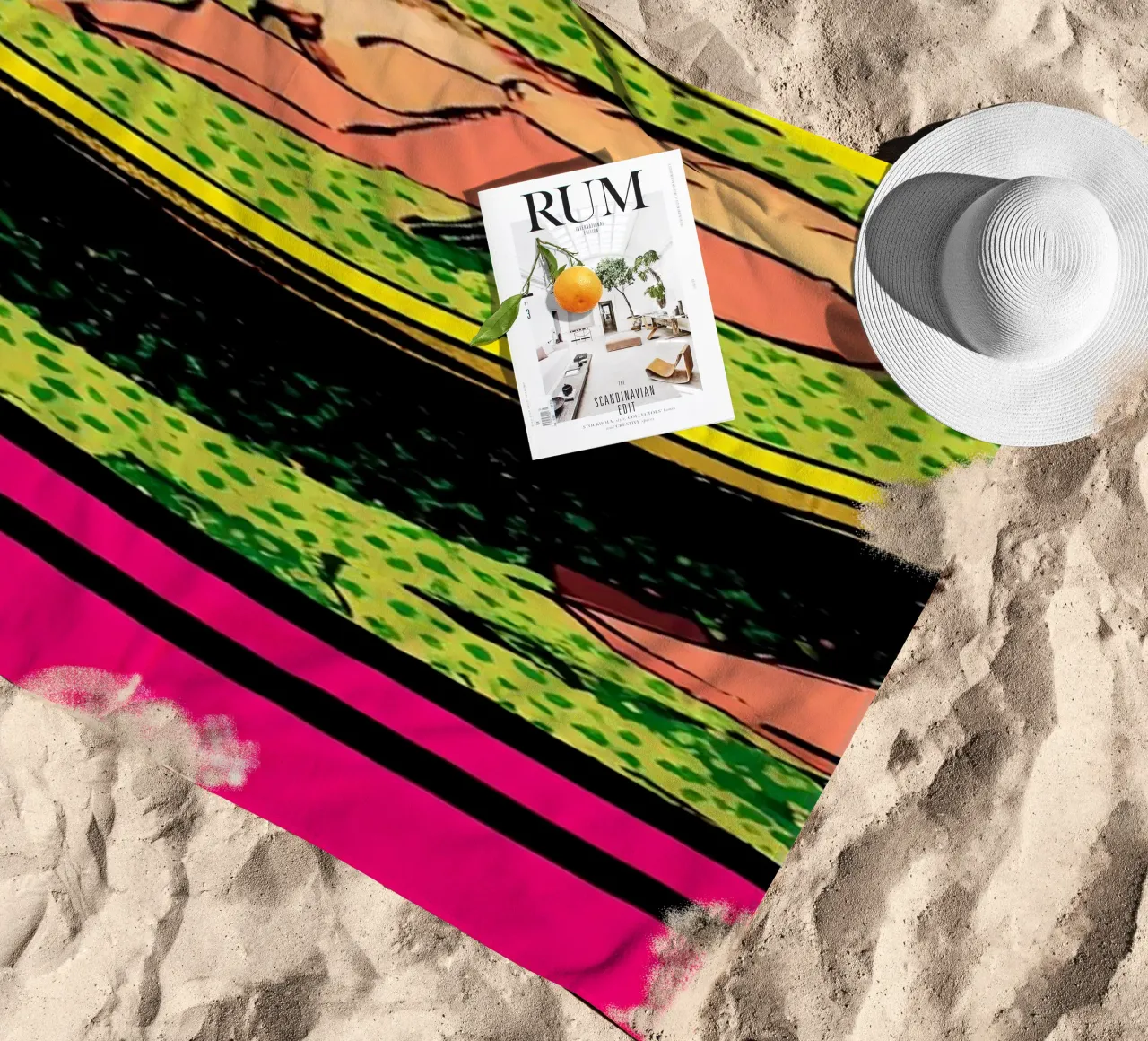 Soup Bowl - Pop Art beach towel by ColorCrash Gallery