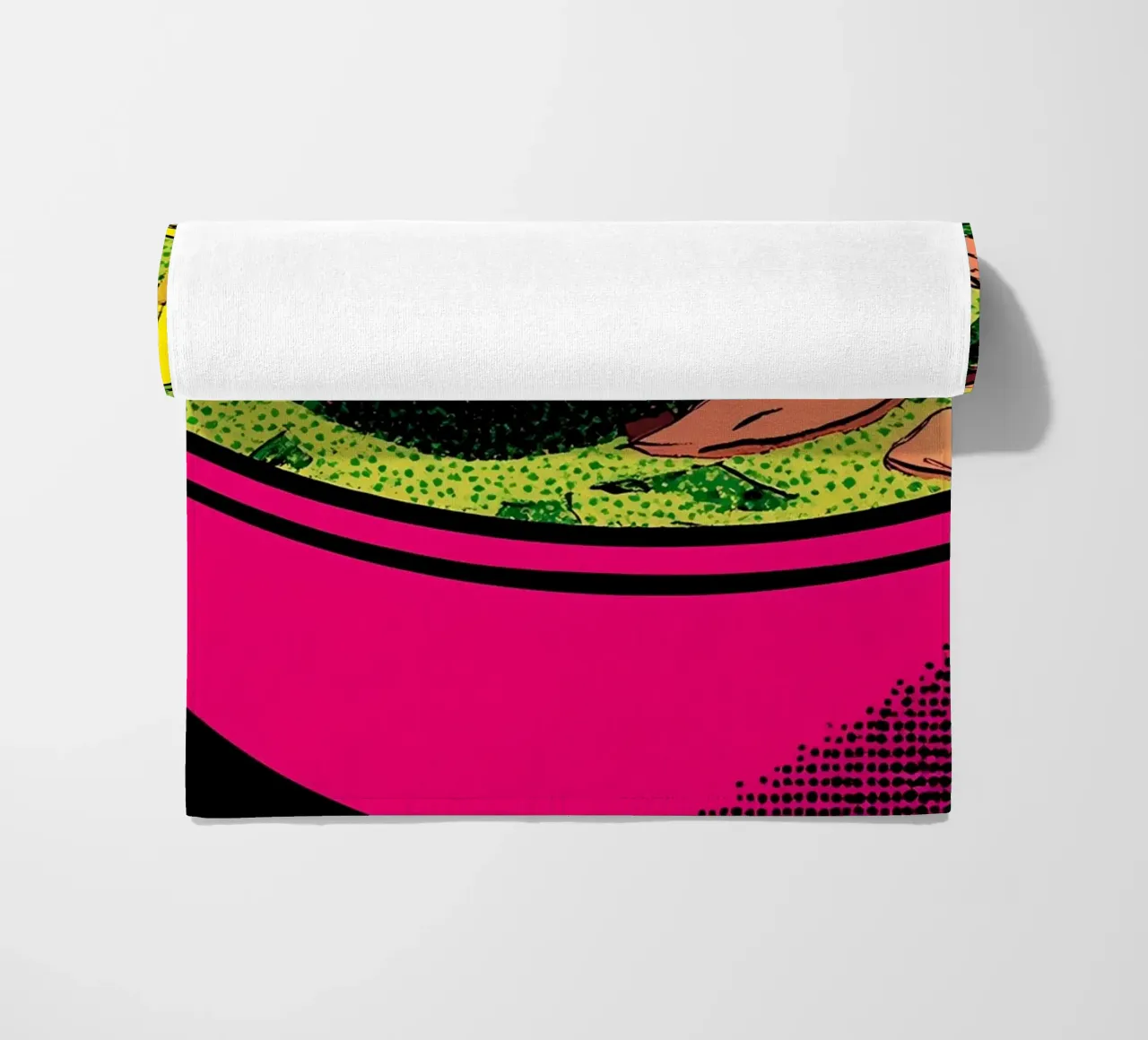 Soup Bowl - Pop Art beach towel by ColorCrash Gallery
