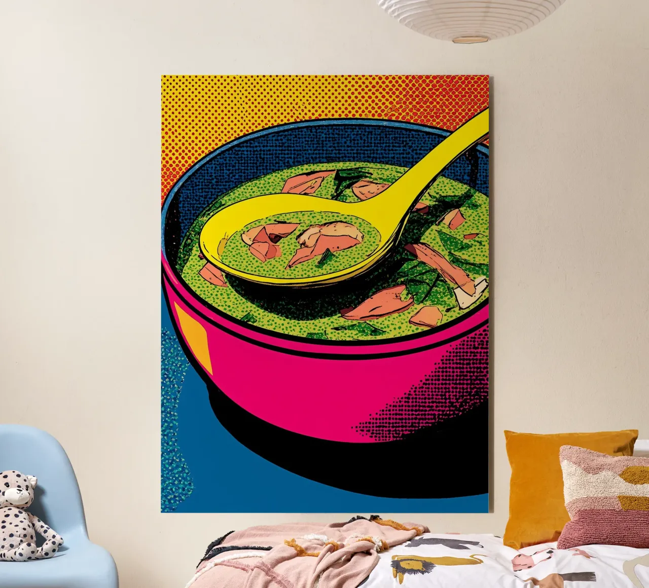 Soup Bowl - Pop Art alu-dibond by ColorCrash Gallery