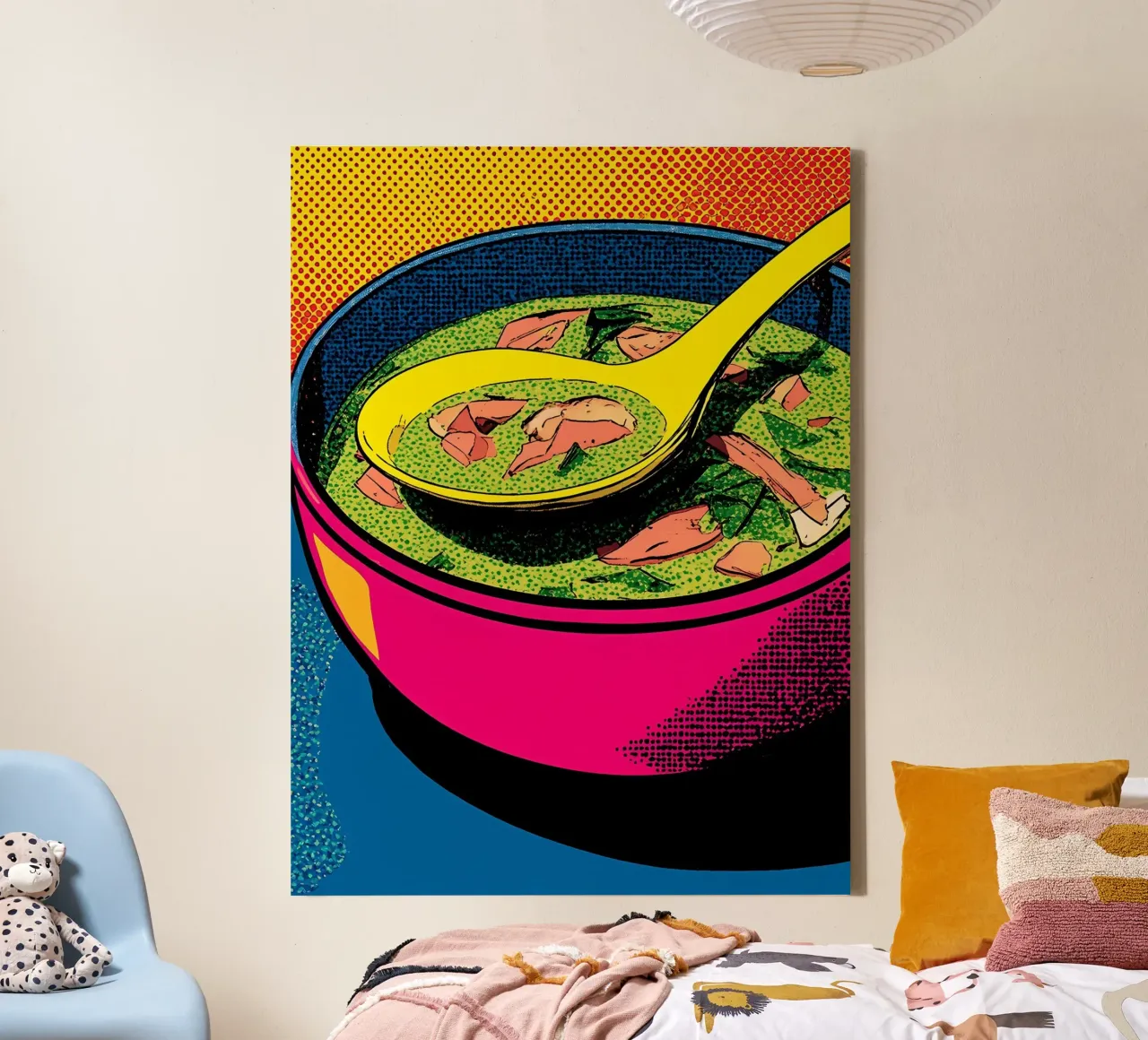 Soepkom - Pop Art canvas van ColorCrash Gallery