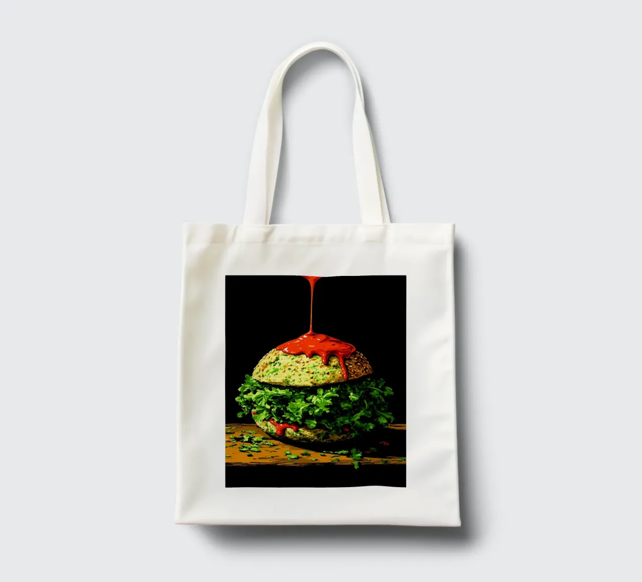 Hamburger - Pop Art borsa in juta da ColorCrash Gallery