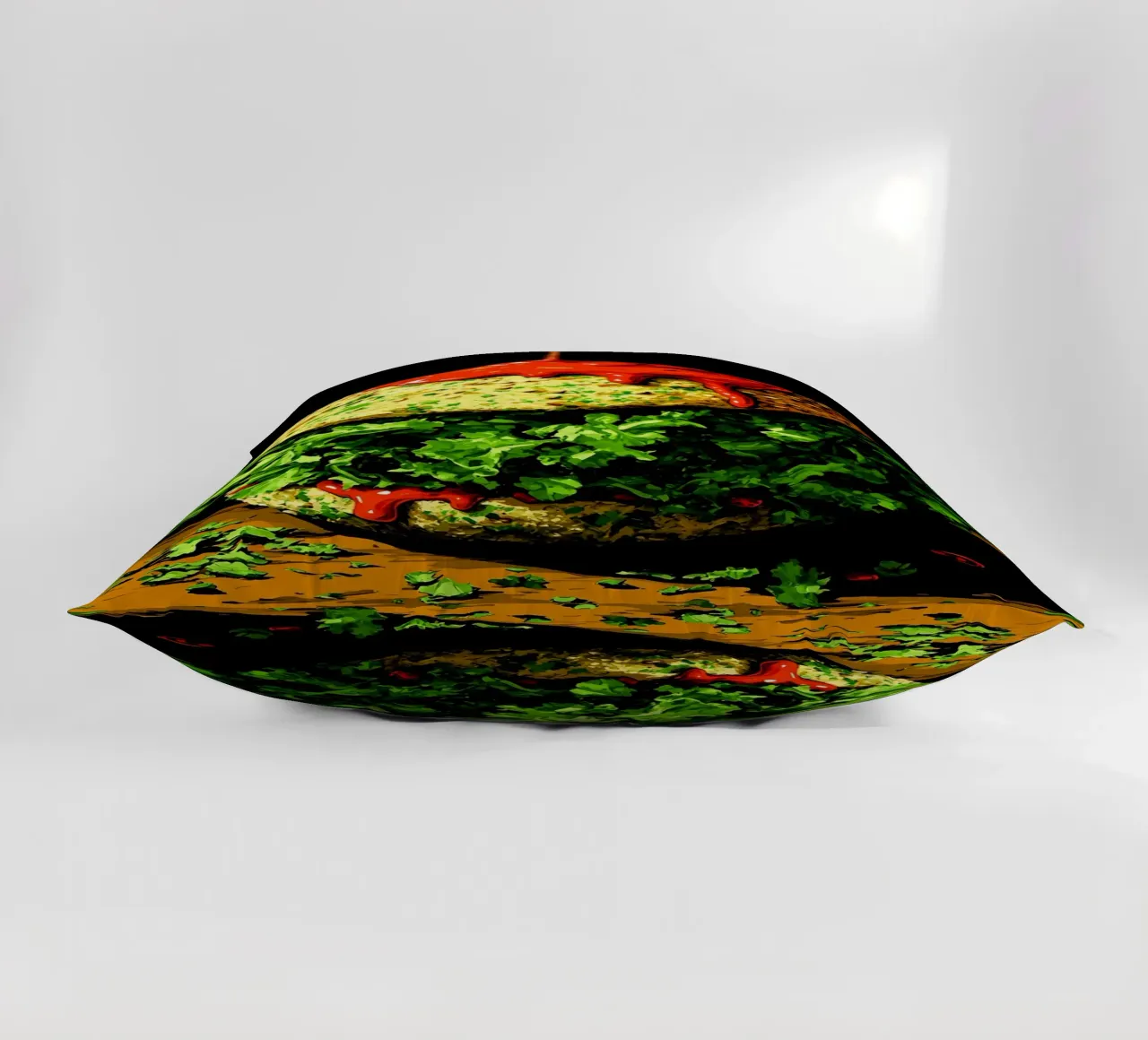 Hamburger - Pop Art cuscino da ColorCrash Gallery