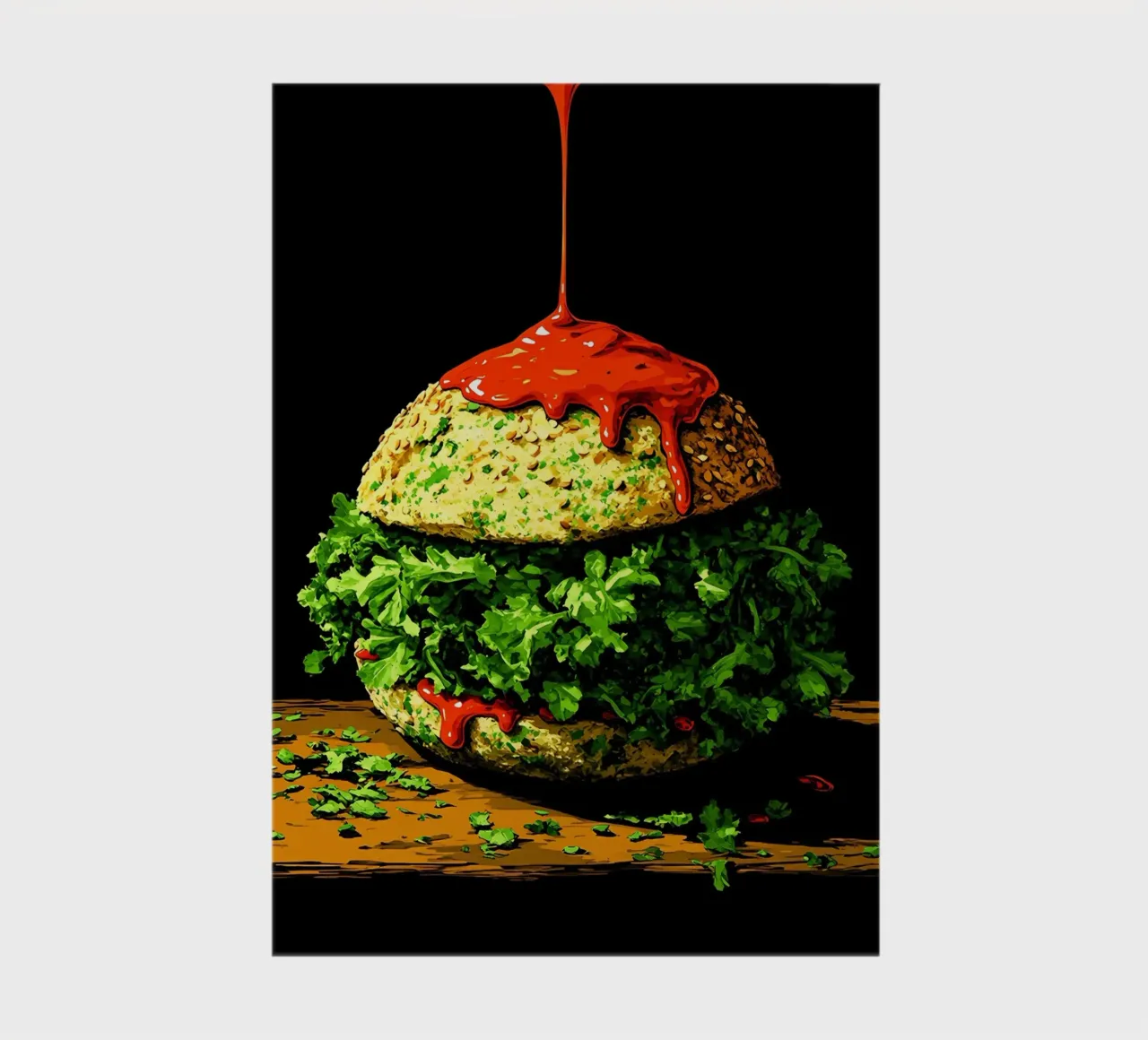 Hamburger - Pop Art notebook by ColorCrash Gallery