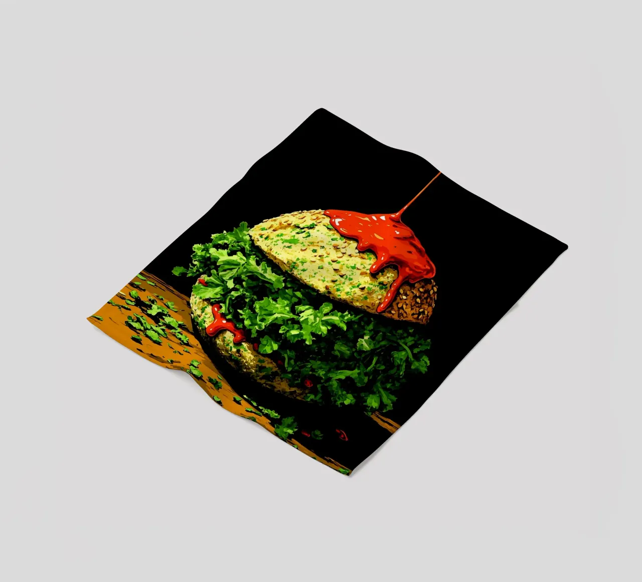 Hamburger - Pop Art coperta in pile da ColorCrash Gallery