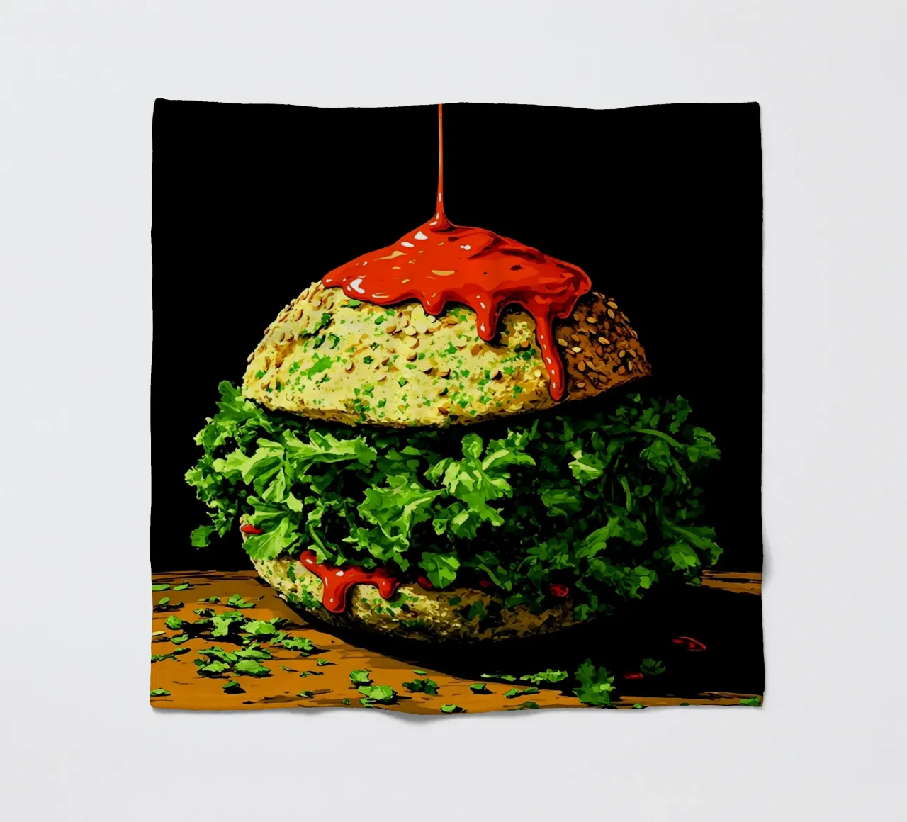 Hamburger - Pop Art coperta in pile da ColorCrash Gallery