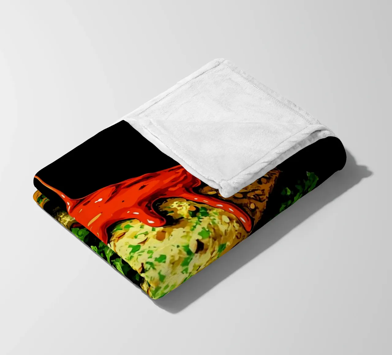 Hamburger - Pop Art coperta in pile da ColorCrash Gallery