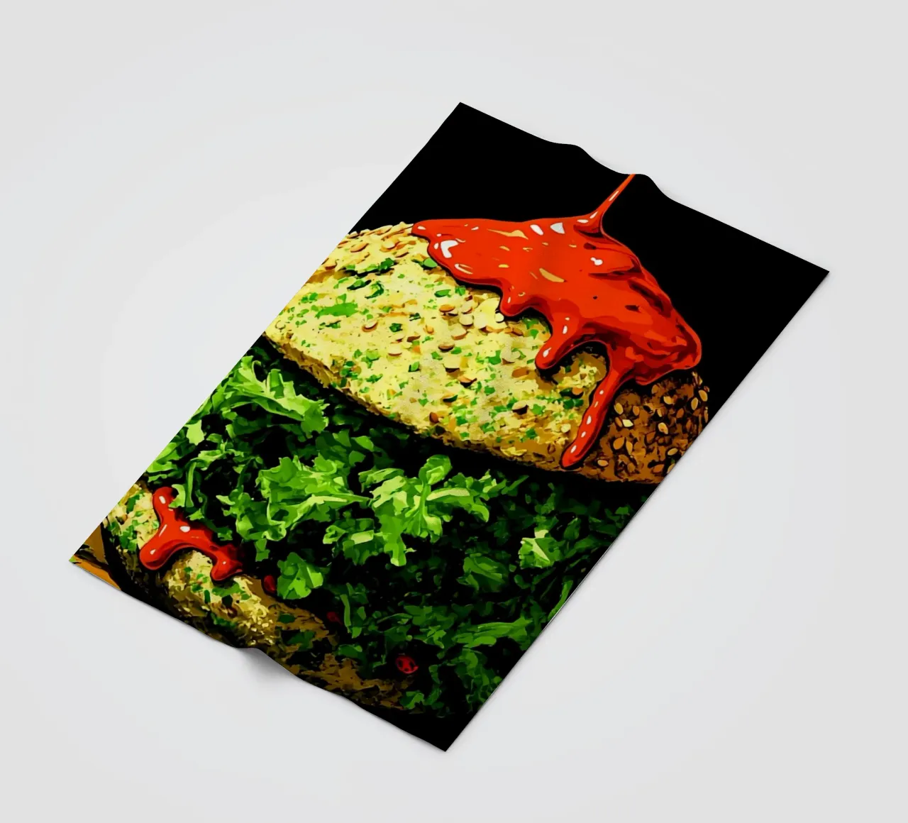 Hamburger - Pop Art coperta in pile da ColorCrash Gallery