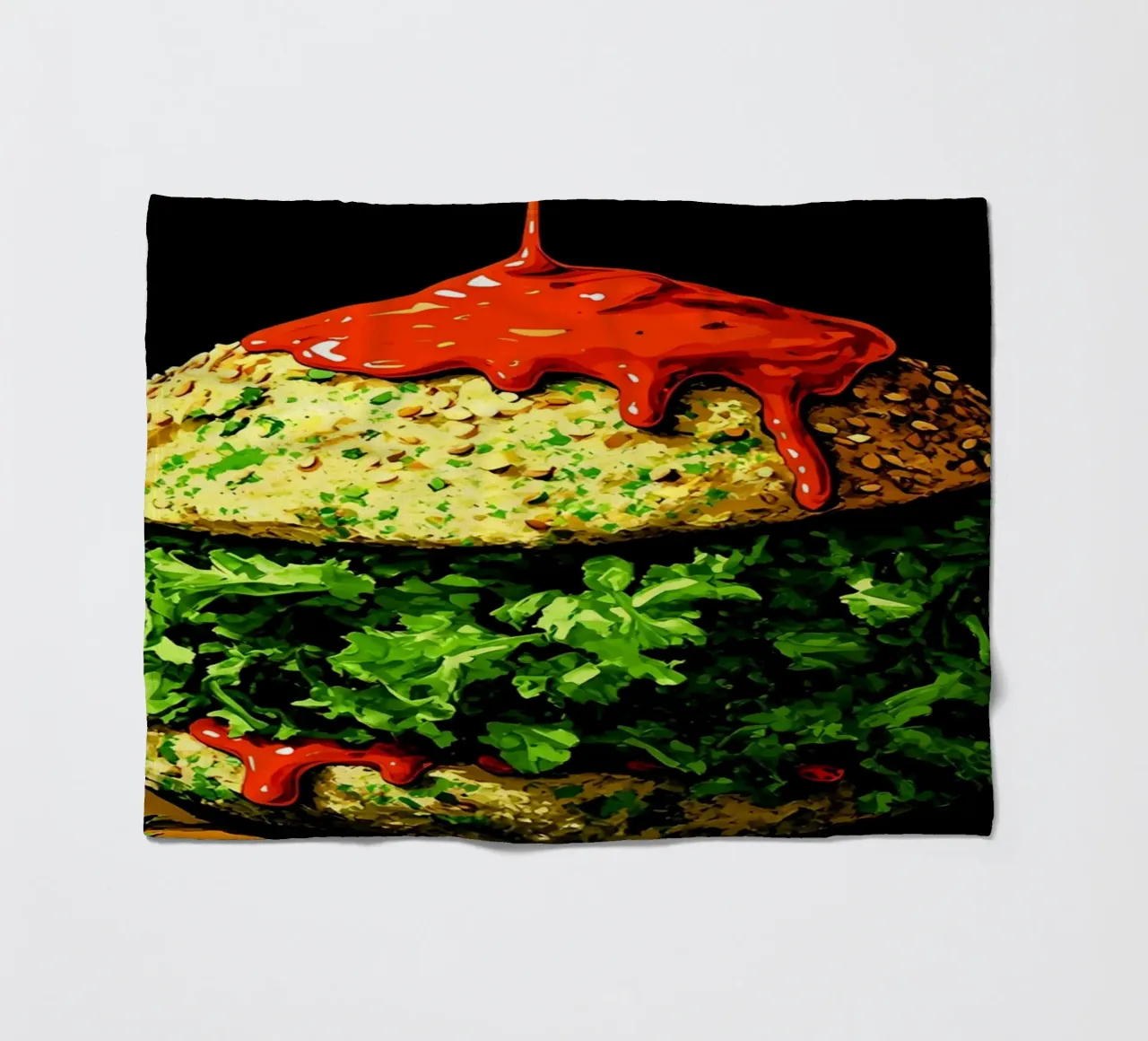 Hamburger - Pop Art coperta in pile da ColorCrash Gallery