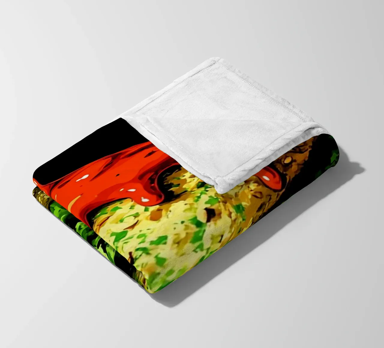 Hamburger - Pop Art coperta in pile da ColorCrash Gallery