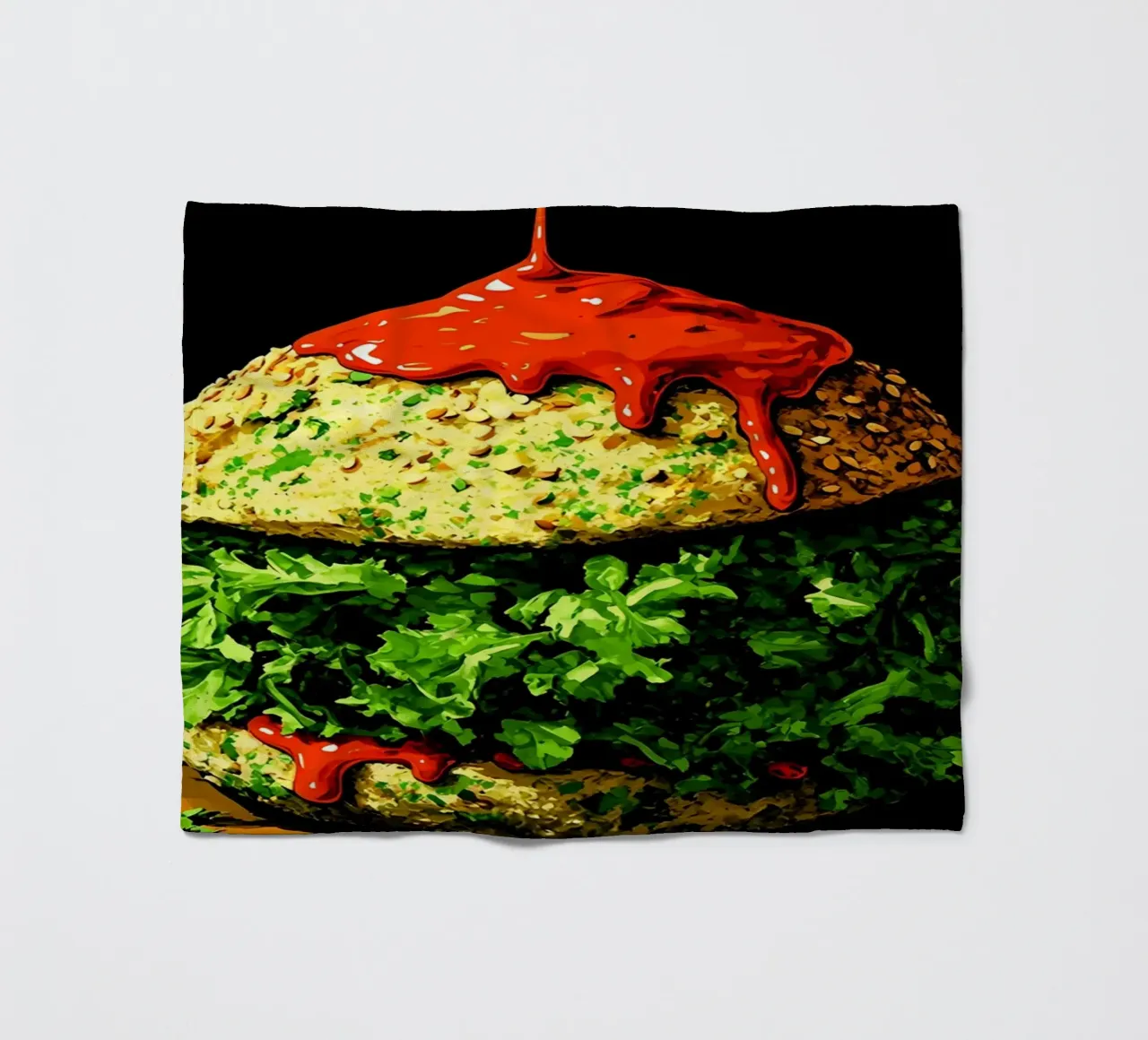 Hamburger - Pop Art coperta in pile da ColorCrash Gallery