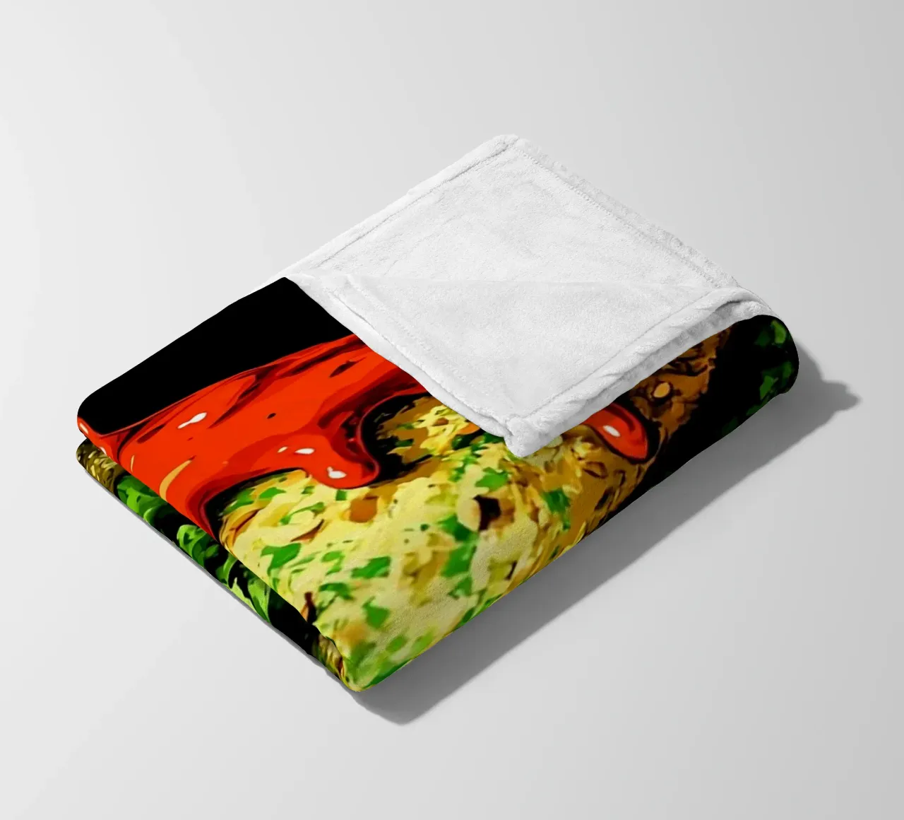 Hamburger - Pop Art coperta in pile da ColorCrash Gallery