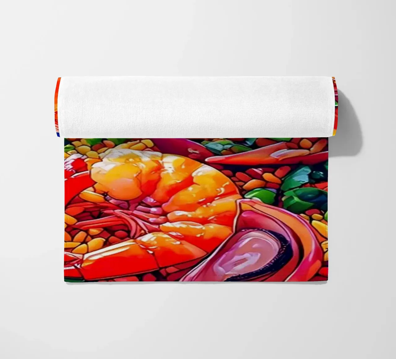 Riso fritto ai gamberetti - Pop Art telo mare da ColorCrash Gallery